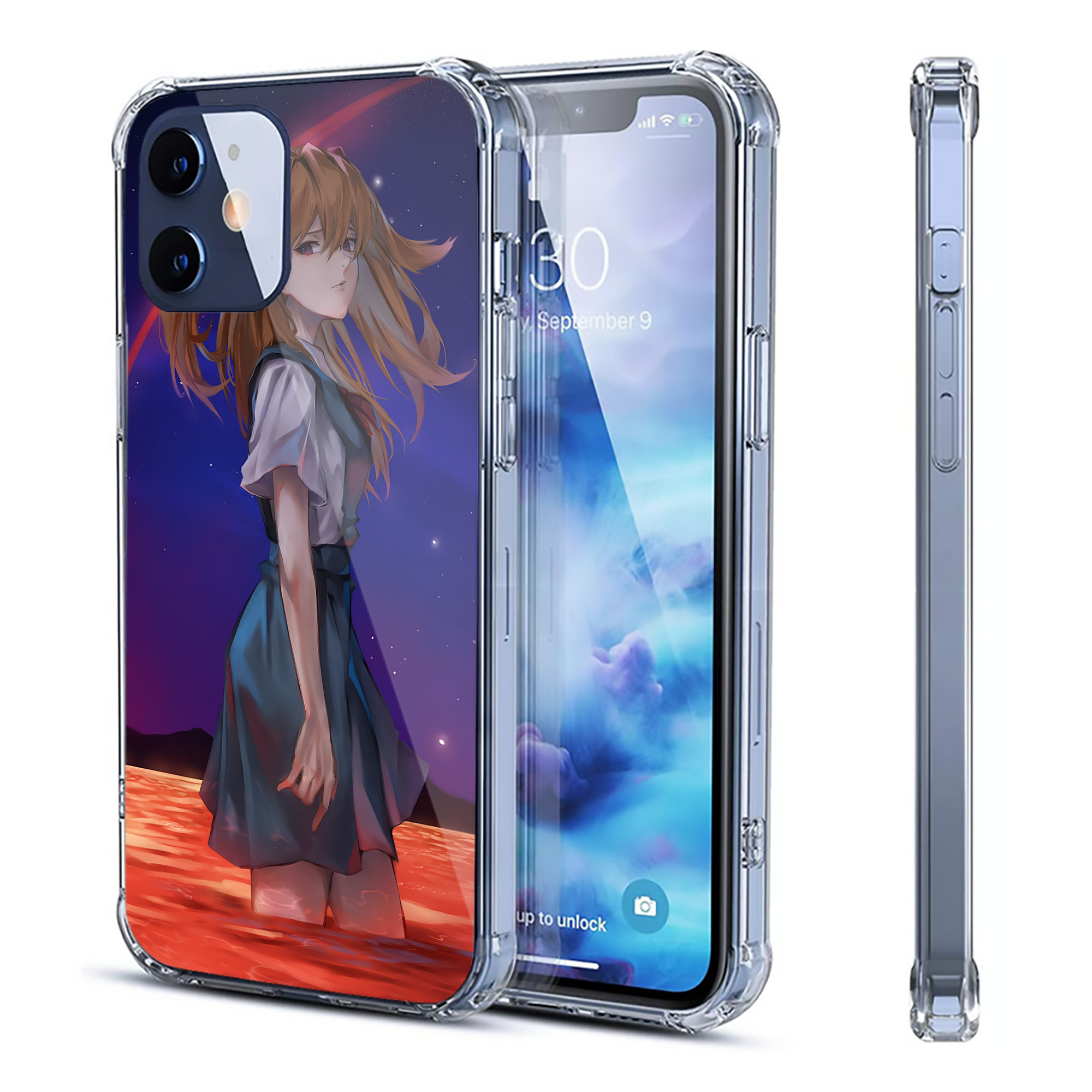 （画像用） EVA 新世紀エヴァンゲリオン 【iPhone 12シリーズ対応】透明スマホケース（クリアソフトケース）